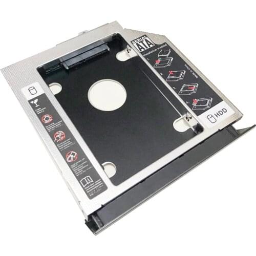 SATA 2nd Hard Drive HDD SSD Module Caddy Adapter for HP Probook 6460b 6465b 6470b 6475b With Bezel and Bracket