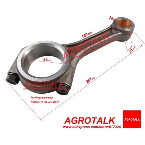 Connecting rod assembly for Fengshou Estate FS180-3 / FS184 with engine J285T, part number: J485.04.021A