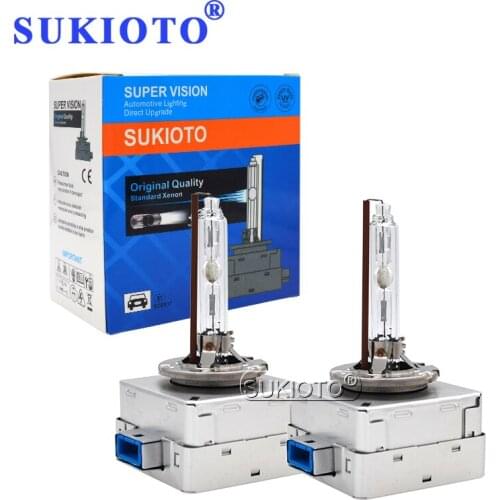 SUKIOTO 2PCS OEM 55W D1S D2S D3S D4S D8S Xenon HID Bulbs 4300K 5000K 5500K 6000K 8000K HID Xenon Lamp 55W D8S Car Light Bulb
