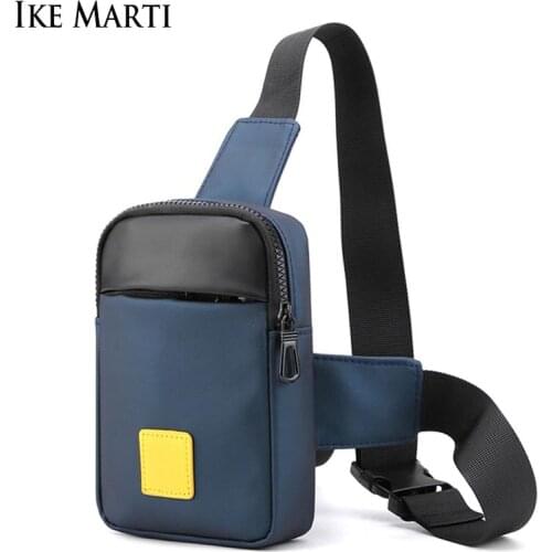 IKE MARTI 2021 New Shoulder Bag Chest Messenger Bag Casual Fashion Mens Travel Small Crossbody Bags For Male