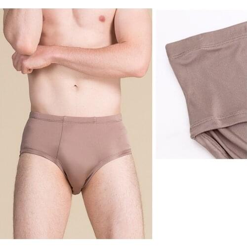 Men Silk panties 100% Natural silk Briefs Mid-rise underwear Mens Healthy lingerie Solid Navy Khaki Silver Underwear