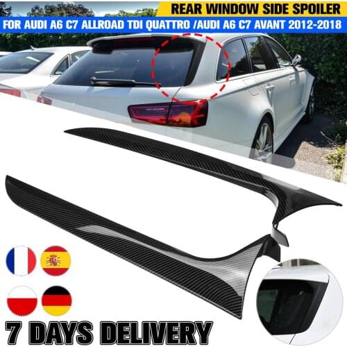 Rear Behind Window Spoiler Side Strip Cover Trim Exterior Refit Kit Fit For Audi A6 C7 Allroad TDI Quattro/for Avant 2012-2018