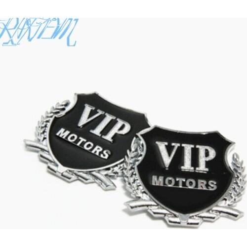 2pcs 3D Metal Car-Styling VIP Emblem Stickers For Ssangyong Tivoli XLV Kyron Actyon Korando Rexton Rodius