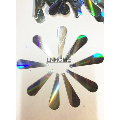 400pcs/lot 10*35mm Long Baseball Bat Sequins PVC Flat With Side Hole Oval Belly Costume Accessory Shining Laser Silver Hologram