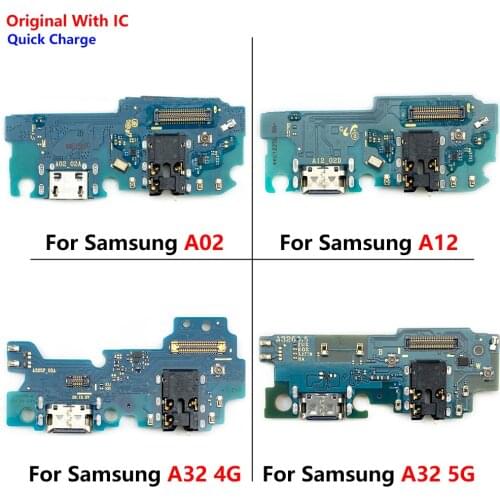 20Pcs,100% Original USB Micro Charger Charging Port Dock Connector Microphone Board Flex Cable For Samsung Galaxy A52 A72 A12