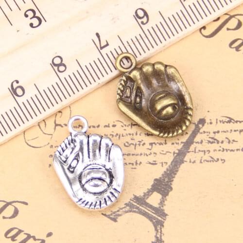 10pcs Charms baseball glove 20x14mm Antique Pendants,Vintage Tibetan Silver Jewelry,DIY for bracelet necklace