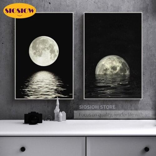 5d Diy Diamond Painting Super Moonzero Sea Scenery Full Square Cross Stitch Art Daimond Mosaic Embroidery Decoration Home Nordic