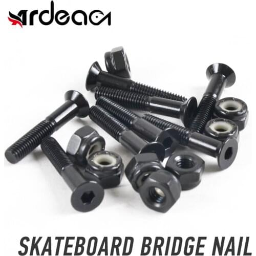 ARDEA 8Pcs Skateboard Trucks Screws Set 29mm Multicolor Longboard bolts Bridge Nails Accessories