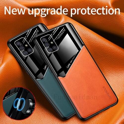 Car Magnetic Case for Samsung A32 A52 A72 A31 A41 A51 A71 A50 A20S A21S A12 M21 M31 M30S M51 M31S A22 Leather Glass Soft Cover