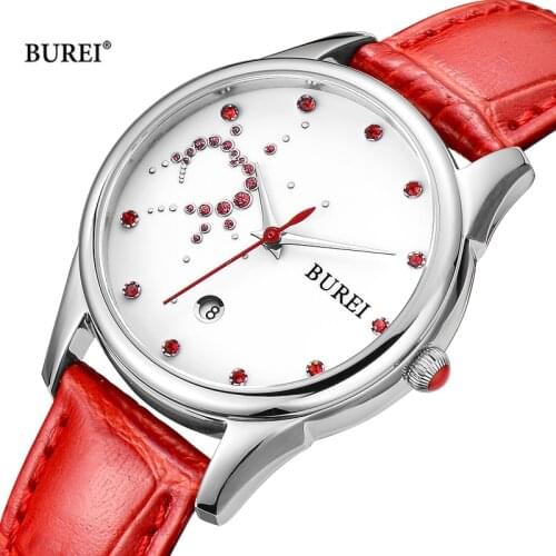 Burei Ladies Watch With Leather Strap
