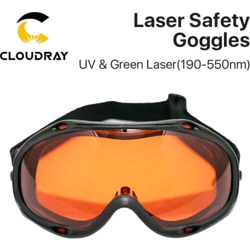 Cloudray 355nm UV Laser Safety Goggles OD6+190-550nm Protective Glasses Shield Protection Eyewear for UV Laser Machine
