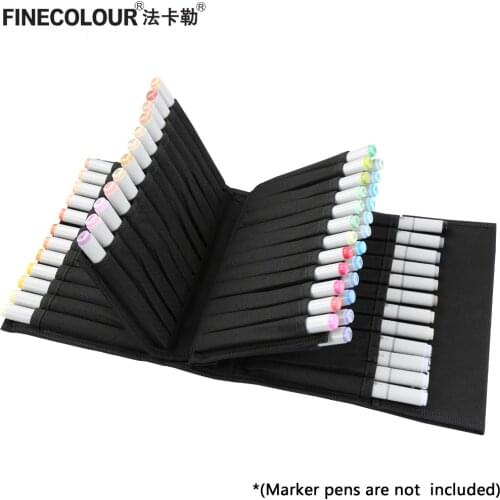 FINECOLOUR Marker Pen Case Large Zipper Bags for Art Marker Fineliner Organized Portable Convinient Pencil Case Art Supplies