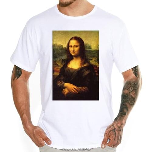 Mona Lisa Printed Women/Mens T-shirt Short Sleeve Male Retro Elastic Function Lycra Material T Shirts Casual Tops Harajuku