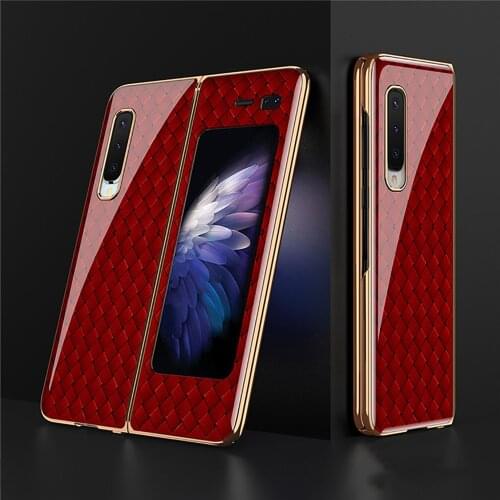 Electroplating Protective Cover Phone Shell for Samsung Galaxy Fold Fold 2 F9000 W20 Z Flip Phone All-inclusive Phone Case