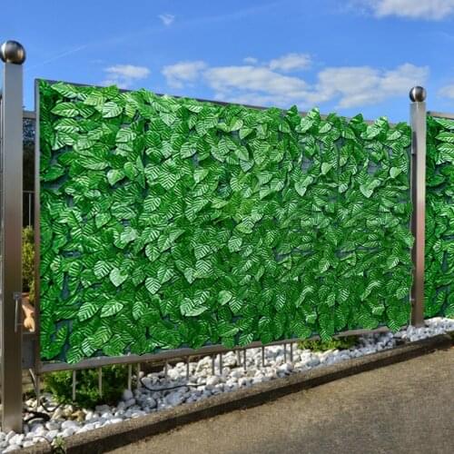 Artificial Leaf Screening Roll UV Fade Protected Privacy Hedging Wall Landscaping Garden Fence Balcony Screen for Outdoor Decor