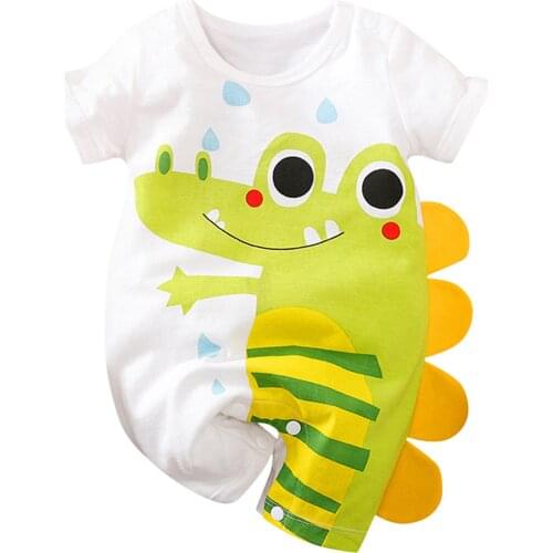 Cartoon Print Rompers For Kids Summer Baby Girls Boys 3D Animal Print Romper Jumpsuits Playsuit Baby Kids Child Outfits