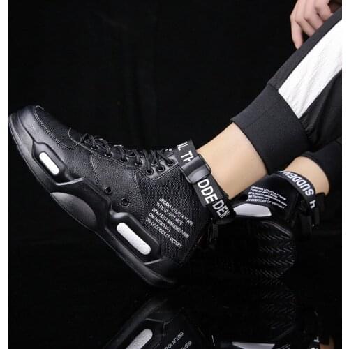 Male Sneakers Casual Sneaker Breathable Shoes Men Black Summer Sneakers Man White Fashion Mesh Mens High Top Sport Slip On