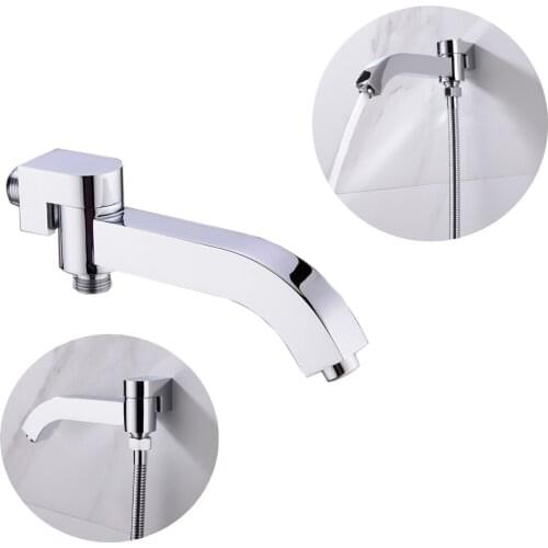 Brass Chrome Swivel Bath Spout Shower Filter Reach Out Splitter With Hose Connector