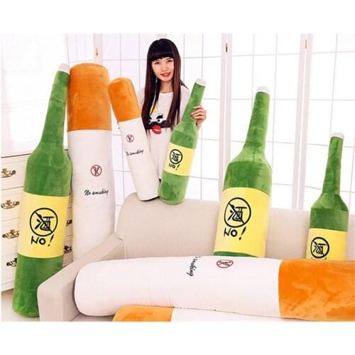 Fancytrader Hot No Smoking No Drinking Plush Pillow Toys Big Giant Stuffed No Smoke No Drink Warn Decoration Gifts Cushion