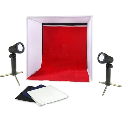 Meking 50cm Folding Photo Studio Shooting Tent Portable Mini LED Lamp Light Cube Diffusion Soft Box Kit