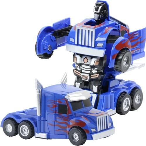 2 in 1 Collision Transformation Car Model Toys One-key Deformation Action Figure Classic Transform Robot Truck Toy For Kids Boy