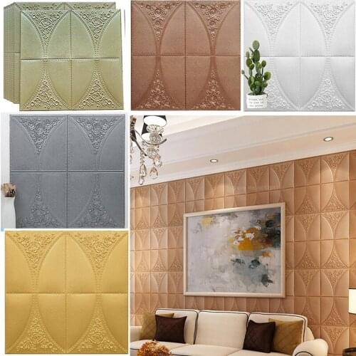 1pcs Wallpapers 3D PE Foam Wall Stickers for TV background Living Room Bedroom DIY Self-adhesive Waterproof Decor