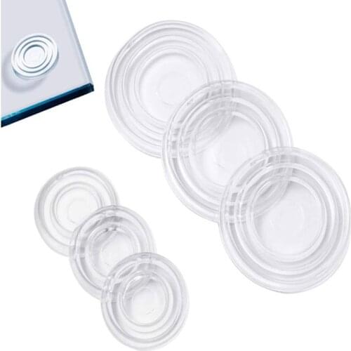 New 50pcs 18/24mm Clear Glass Table Top Bumpers Anti Slip Pads Non Adhesive Bumpers Pads Plastic Suction Pad for Table Glass Top