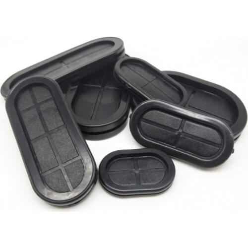 Oval Blanking Grommets Rubber Closed Blind Plug Bung Cable Wiring Protect Bushes