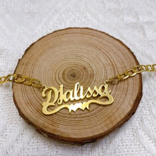 Personalized Couple Name Necklaces Stainless Steel Custom Heart With Nameplate Necklaces For Women Love Jewelry Friendship Gifts