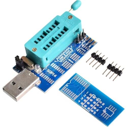CH341 Bios Board MX25L6405 W25Q64 USB Programmer LCD Burner Progammer for 24 25 Series