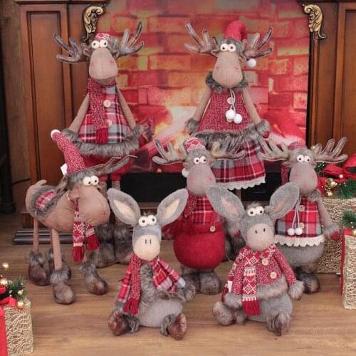 Christmas home decorations cute snowman doll standing toy Christmas tree decorations Christmas New Year gifts kids navidad