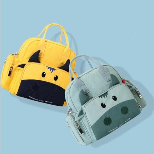 Cute Cartoon Shape Baby Diaper Bag Travel Dirtproof Green Yellw Mommy Bag Light Weight Pregnant Materntiy Nappy Bottle Backpack