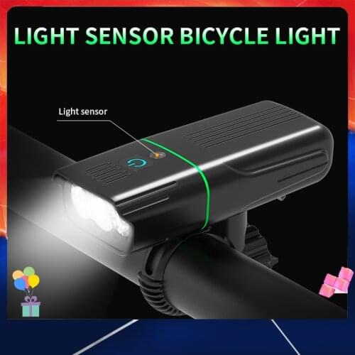 Smart Induction Bicycle Front Light IP63 Waterproof Automatic Brightness Bike Head Light Cycling Helmet Headlight FlashLight