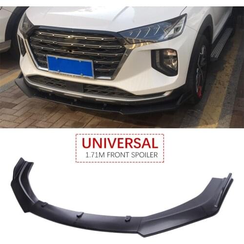 Universal 1.71m Car Front Bumber Lip Spoiler Disffuser Splitter Protector For mazda 3 For Peugeot 206 For BMW For Audi Black