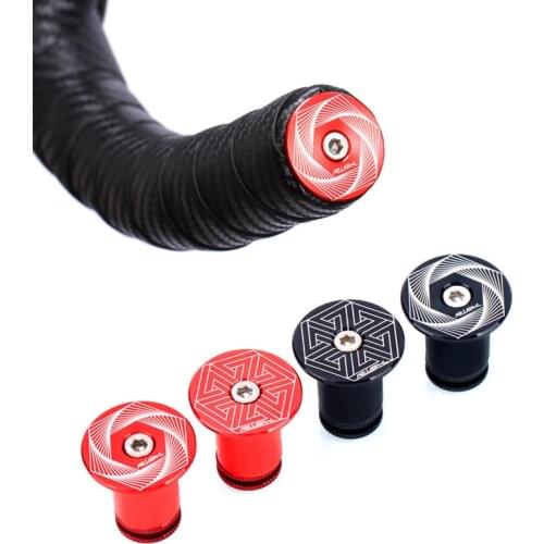 RISK 1 Pair Bike Handle Bar Plug Cycling Accessories for MTB Road Bike Foldable Bike Aluminum Bicycle Grip Handlebar Ends Cap