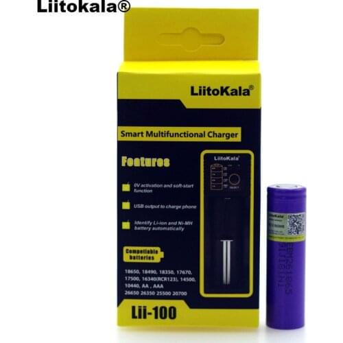 Liitokala Lii-100 1.2V 3.7V 3.2V Charging 18650 18350 26650 10700 21700NiMH Lithium Battery Charger M26 2600mAh Battery