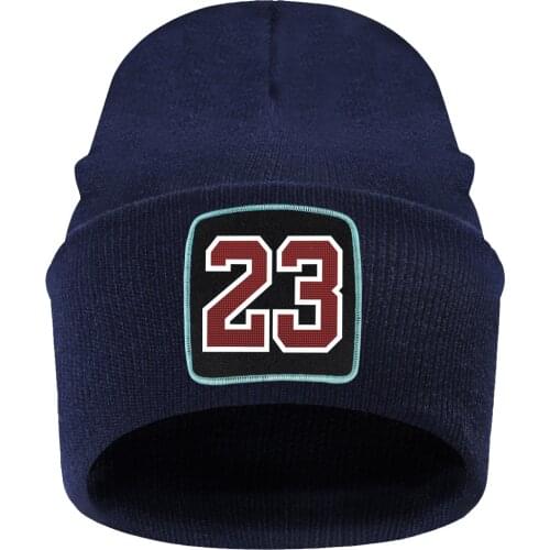 Woman Knitted Caps Skullies Beanies Jordan 23 Printed Casual Knitted Cap Sports Outdoor Warm Beanie Caps Breathable Hedging Hat