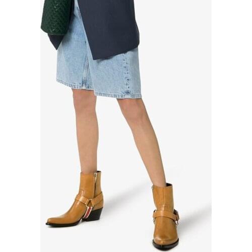 Sestito 2019 New Arrivals Women Chunky Heels Ankle Strap Shoes Ladies Round Toe Side Zip Ankle Boots Girls Casual Shoes Boots