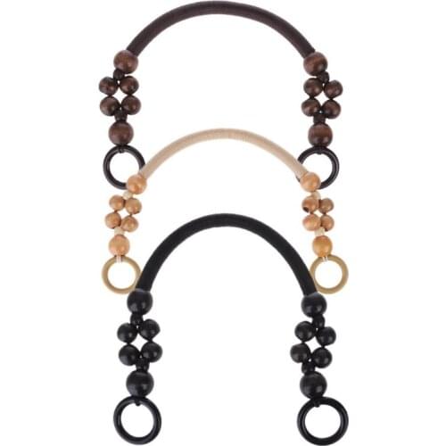 1Pc Wood Bead Rope Bag Strap Handle Shoulder Belt for Handbag DIY Replacement