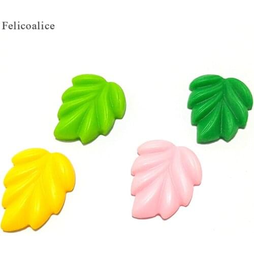 10Pcs/Lot Colorful Leaf Slime Additives Charms Supplies Cute Resin DIY Decor For Fluffy Clear Crunchy Slime Resin