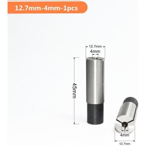 12.7mm-4mm,1pcs,Freeshipping CNC Milling Cutter Adaptor,Solid carbide End Mill,woodworking Router Bit conversion sleeve