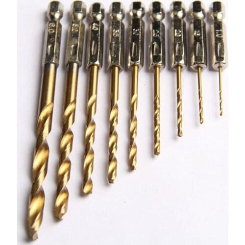 New 13Pcs Power Tools HSS Drill Bit Set Steel Hex Shank Quick Change Cobalt Multi Bits 1.5-6.5mm Countersink Drilling Bit