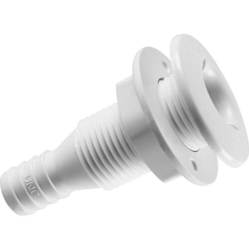 3/4' Plastic Thru-Hull Bilge Pump Drain or Vent Hose Fitting for Boats Molded plastic construction safety standards