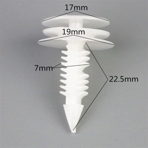 7mm 100pcs Auto Fastener Bumper Snap Fender Engine Car Front Rear Door Trim Panel Clip Retainer Auto Fastener Bumper Snap