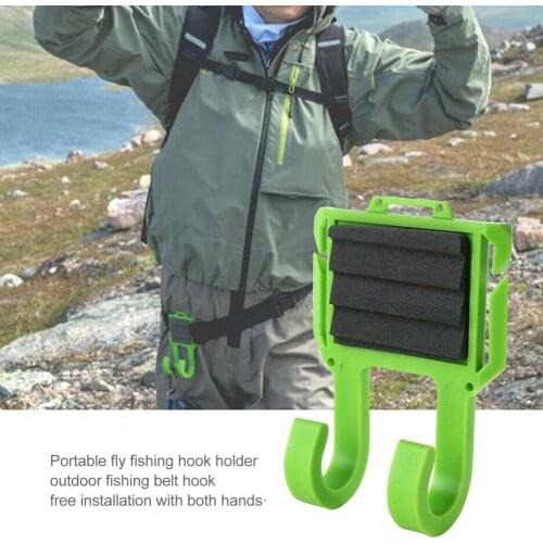 FHU Fishing Rod Holder Belt-Mounted Anti-Slip Portable Fly Portable Clips Hands Free Fishing Pole Holder for Outdoor Fishing Rod