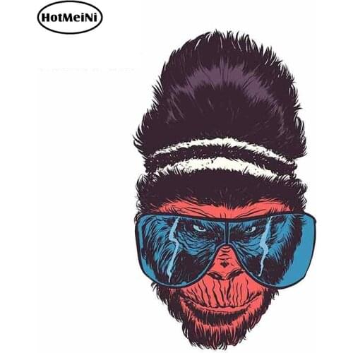 HotMeiNi 13cm x 7.5cm for Gorilla with Blue Sunglasses Car Bumper Window Motorcycle Car Stickers Vinyl Waterproof Decals