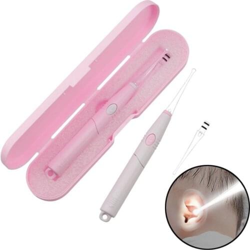 Baby Ear Wax Removal Tool LED FlashLight Earpick Ear Cleaner Endoscope Penlight Spoon Cleaning Ear Curette Light Spoon