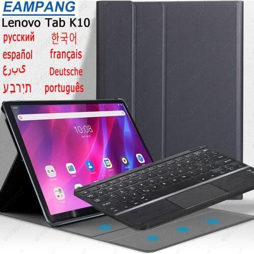 Case Keyboard for Lenovo Tab K10 TB-X6C6 Cover Touchpad Hebrew Russian Spanish Arabic Korean Keyboard for Lenovo Tab K10 TB-X6C6