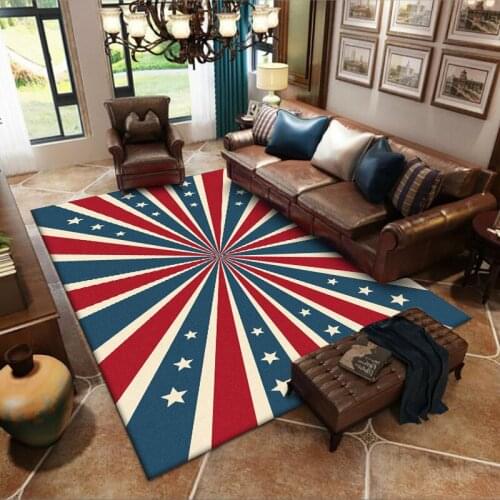 Rugs Living Room Fashion Classic Blue And White Star Pattern Bedroom Carpet Home Bedside Area Floor Mat Room Decoration Teenager