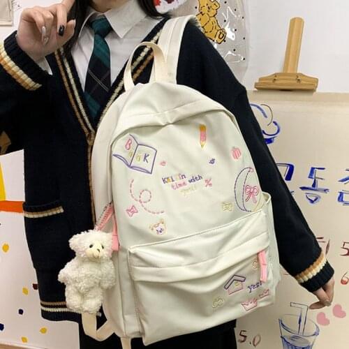 Cute Schoolbag for Women Harajuku students backpacks Waterproof nylon Fashion large capacity Girl travel backpack female Bagpack